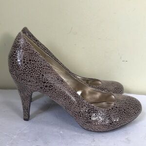 Steve Madden NEW Lonni Shoes Heels Round Toe Pumps Leather Vegan Animal Print 10